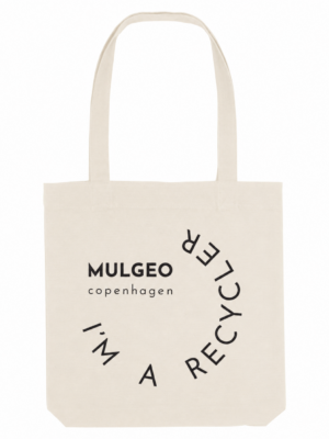 Natural MULGEO STAU760 recycled tote bag with “I am a recycler” print