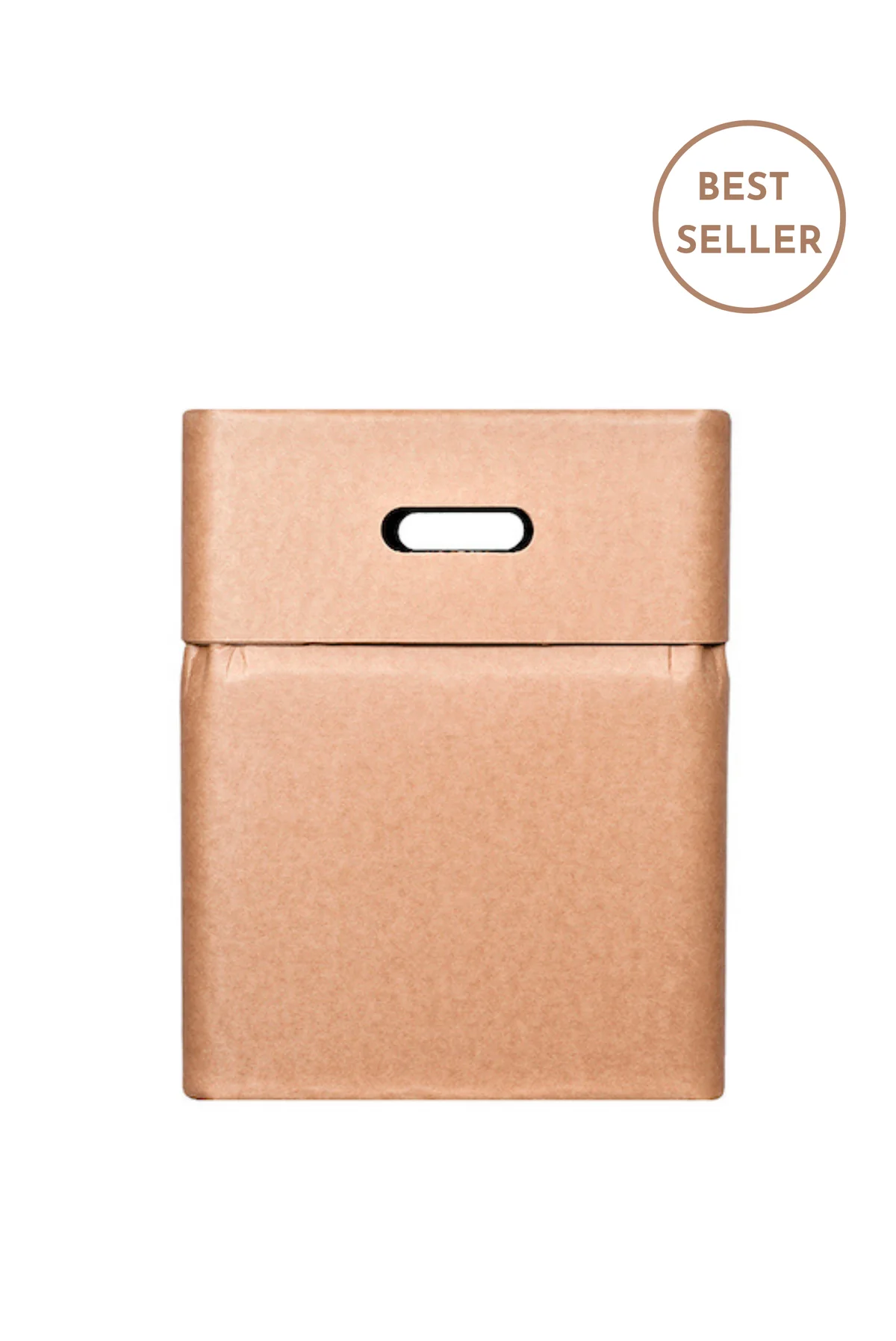 MULGEO Box-Chair H46 en cartón marrón natural con tapa extraíble